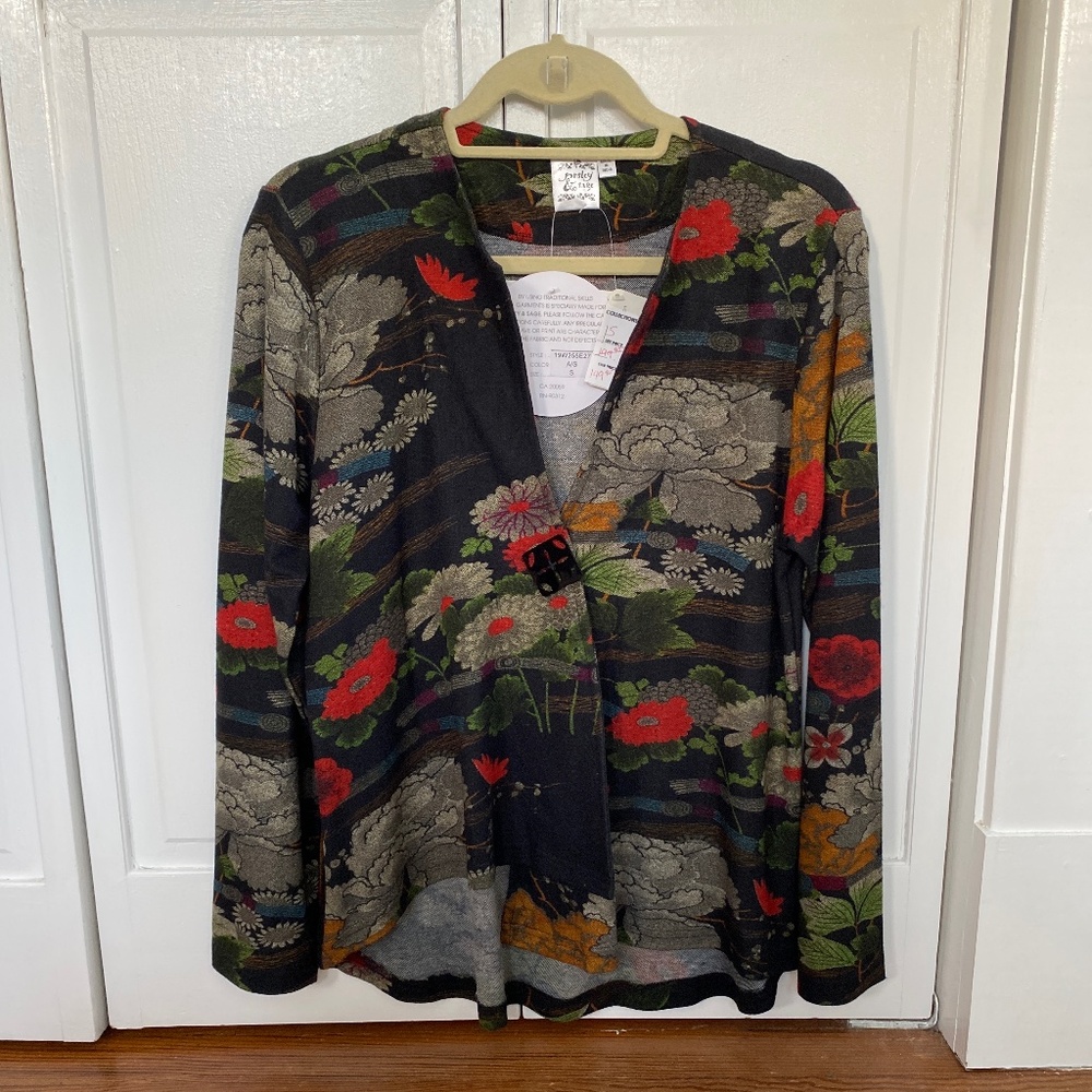 Parsley and Sage floral, Asian style jacket.